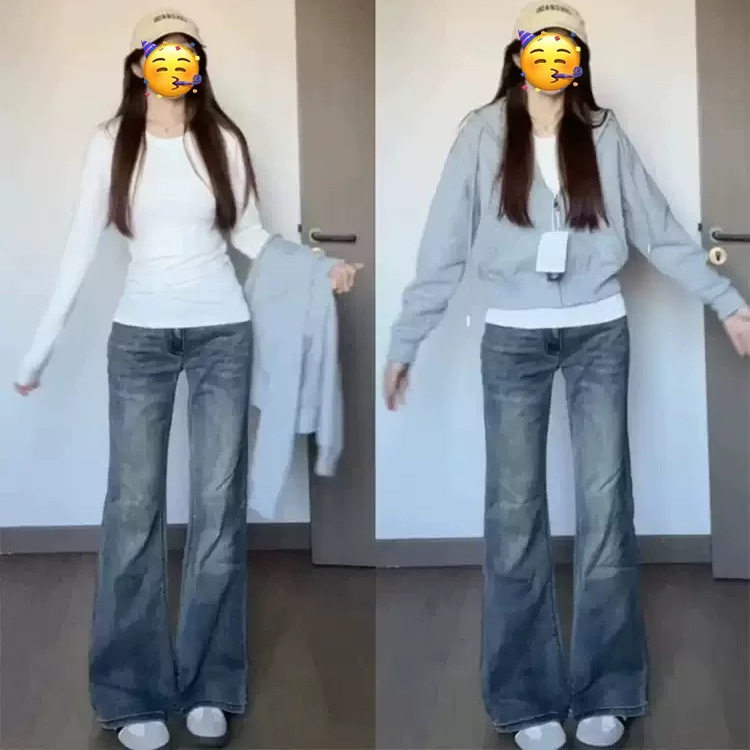 白色内搭打底衫女长袖早秋修身紧身正肩圆领上衣T恤外穿初秋薄款