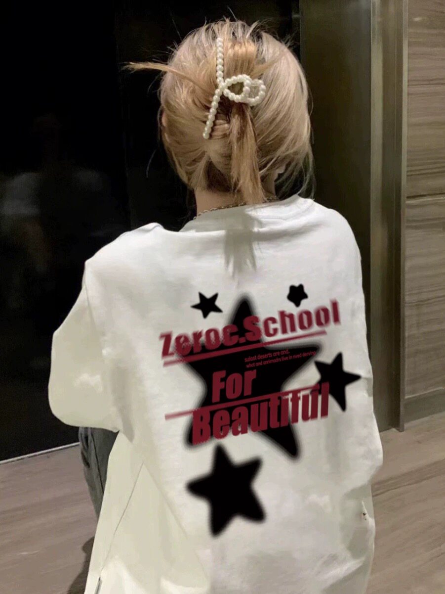 重磅纯棉美式潮牌短袖t恤女