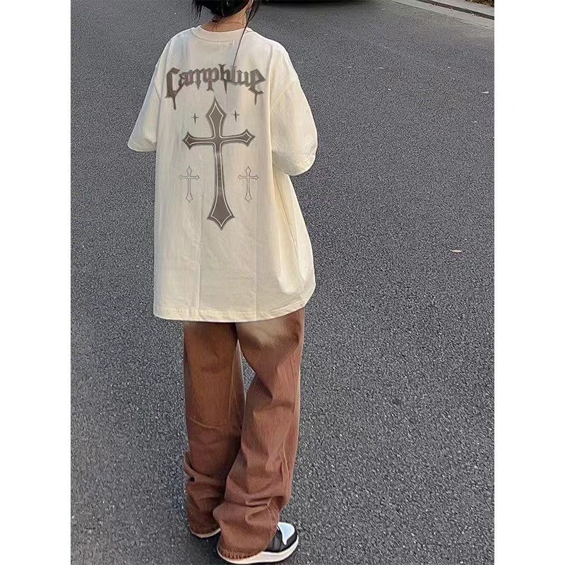 欧美高街风t恤女大码hiphop潮牌图片