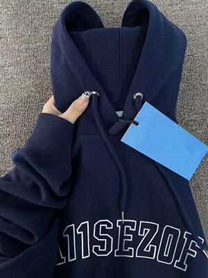 藏蓝色卫衣女秋冬季2023新款爆款