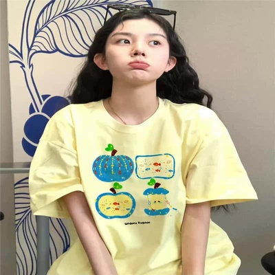 纯棉短袖t恤女2025新款爆款
