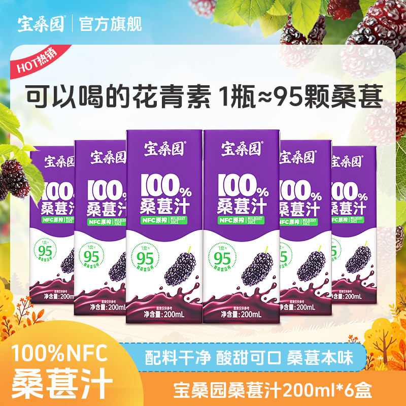 宝桑园100%NFC桑葚汁无添加