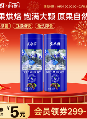 宝桑园桑葚干泡水 农科甄品黑桑椹果干即食桑仁100g*2筒