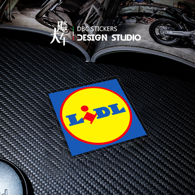 LIDL 德国利多超市LOGO贴纸 公路车自行车周边装饰创意车贴