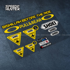 骑行前祈祷 Shoei 头盔镜片 PULL&BEAR 赞助商 装饰贴纸 警示车贴