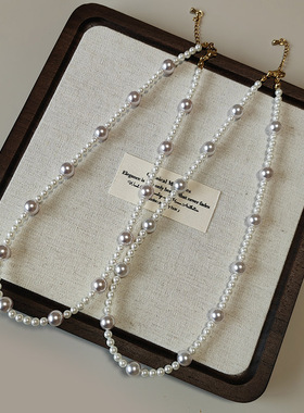 法式高级感珍珠项链女潮小众轻奢颈链锁骨链2025新款爆款轻奢配饰