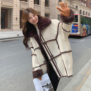 新款 P215 皮毛一体中长款 2222 K318 外套2C115 现货