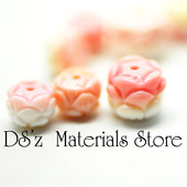 贝壳 手串点缀 diy饰品串珠 DSz材料店 天然女皇贝雕刻莲花