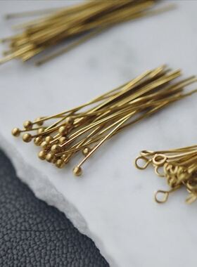 【DSz】黄铜纯铜9针T针丸针diy饰品基础配件