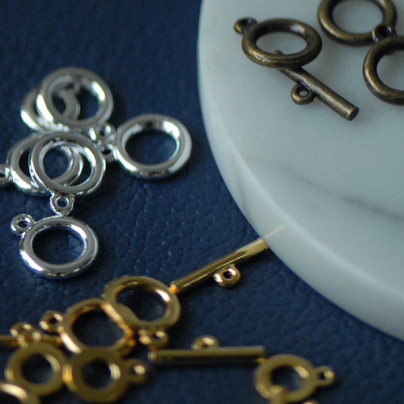 【DSz】金色银色圆形简约OT扣kiwa同款 项链手链收口配件 diy手工