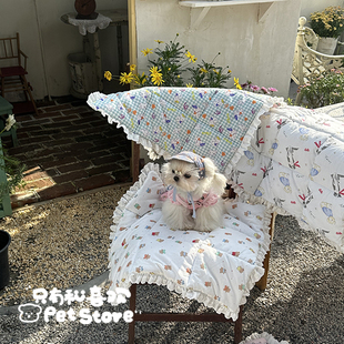 手工花边纯棉宠物狗狗猫咪垫子四季通用狗窝空调垫床垫笼垫车载垫