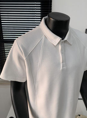 GTLA线上商店GATL韩版博主穿搭POLO衫短袖翻领半袖上衣正肩t恤衫