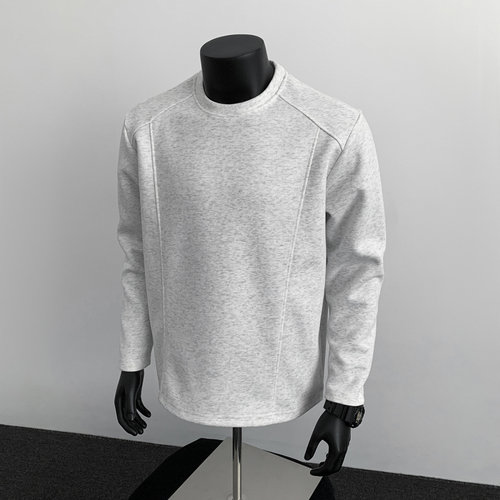 GTLA线上商店GATL韩版小鼠与猫拼接长袖T恤男百搭打底套头上衣