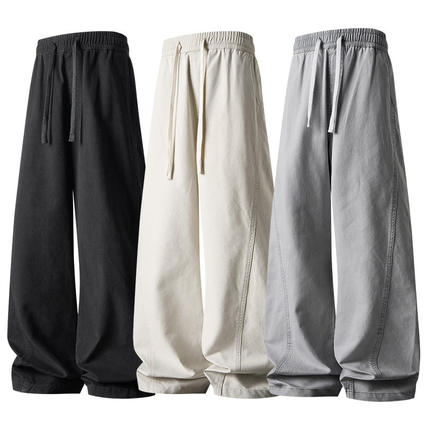 GTLA线上店铺叁佰TTBRO田尼克工作室潮压褶垂感西裤直筒休闲裤子