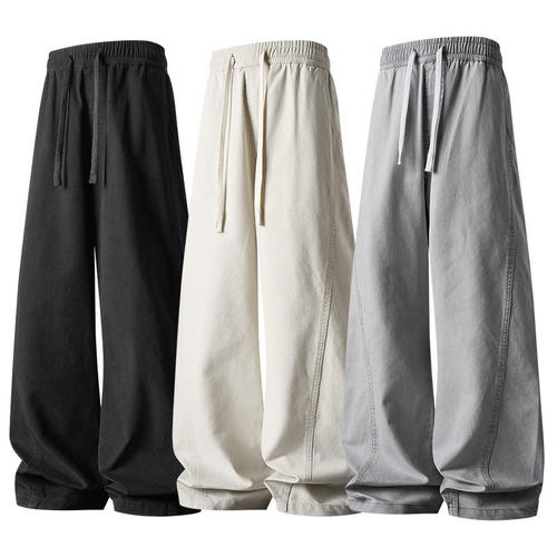 GTLA线上店铺叁佰TTBRO田尼克工作室潮压褶垂感西裤直筒休闲裤子