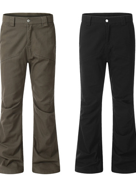 4Tra余庆伟的黑店油腻客GTLA韩版时尚博主穿搭宽松休闲裤