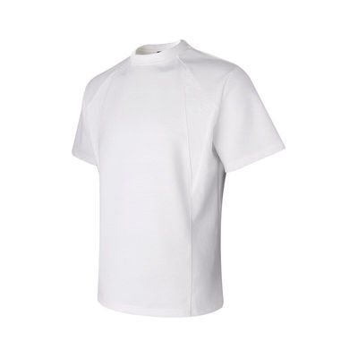 GTLA线上商店GATL韩版正肩美式短袖复古小领螺纹拼接T恤衫男潮