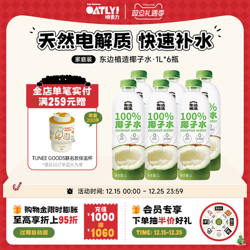 东边植造100%椰子水6L