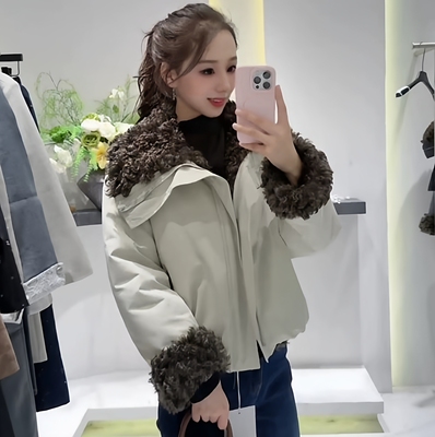 奥多森正版两面穿海宁高档女装洋气环保毛皮草中长款零下20度可穿