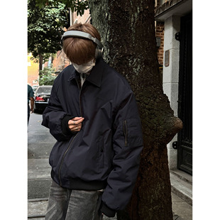 雀斑男装美式高街飞行员翻领夹克Cleanfit保暖棉服bomber短款外套