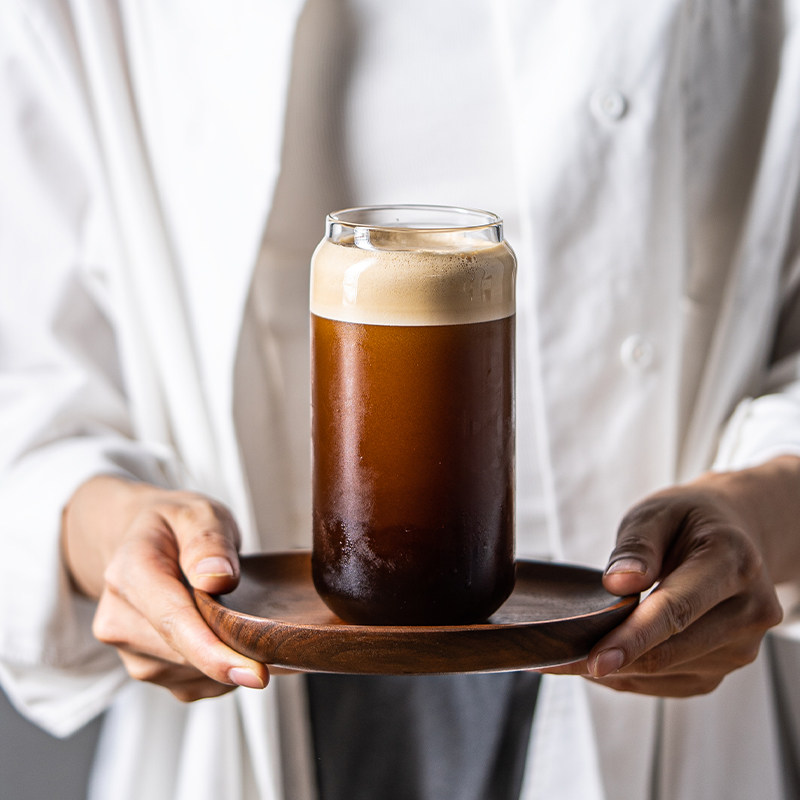 可乐杯易拉罐咖啡高硼硅玻璃水杯子冷饮杯果汁杯ins风耐高温家用