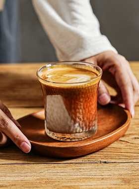 dirty咖啡杯澳白小众高硼硅玻璃杯锤纹精品浓缩手冲品鉴分享杯子