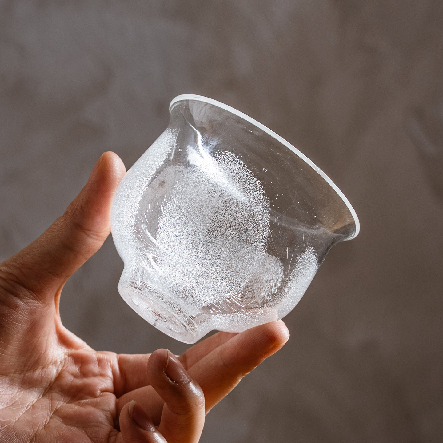 巢牧雪雾颗粒玻璃小咖啡杯图片