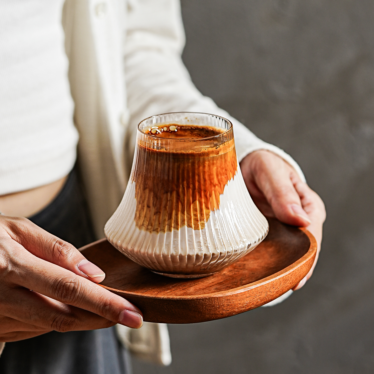 巢牧水晶dirty咖啡师傅手工吹制