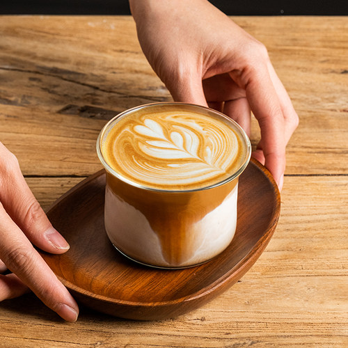 简约dirty咖啡杯日式拿铁拉花杯冰牛奶澳白杯透明高硼硅玻璃水杯