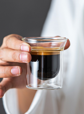 浓缩咖啡杯espresso意式双层耐热高硼硅玻璃杯手冲品鉴杯分享杯子
