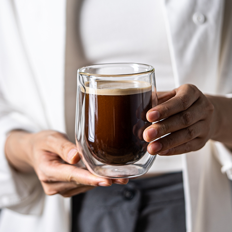 巢牧加厚高硼硅玻璃圆润杯口