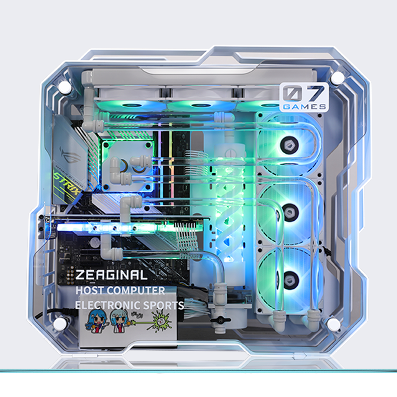 台式高配电脑主机14700k 14900k rtx4070 4080 4090水冷电脑主机