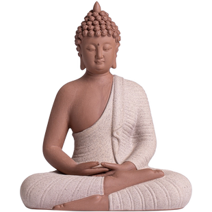 新中式禅意陶瓷如来佛像摆件创意释迦摩尼家居摆设装饰品工艺品