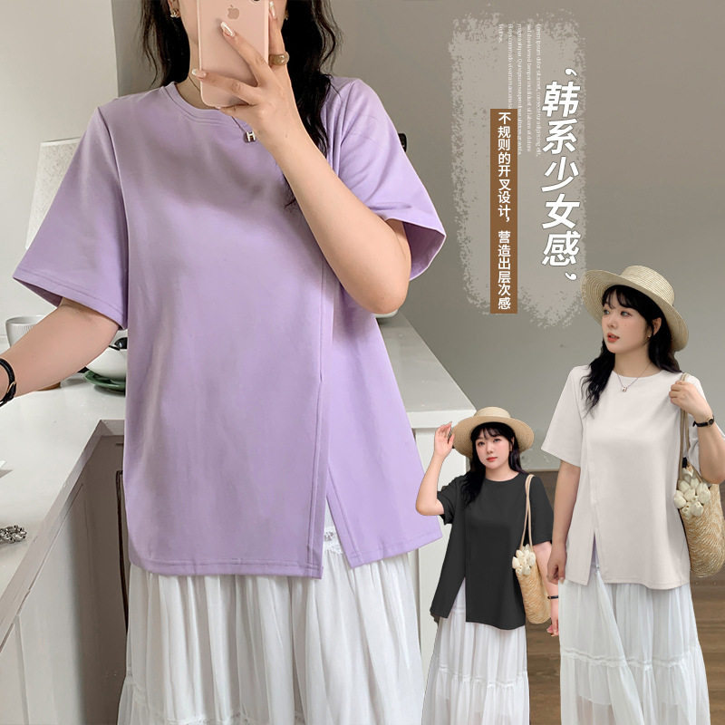 金影奇大橘子豆腐小姐妃儿红杨天真大码女装旗舰龙妹妹t恤女胖mm