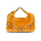 代购 BALMAIN女士手提包双提手设计链条肩带拉链闭合金属锁扣