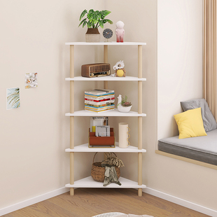 转角置物架客厅墙角三角收纳架子拐角多层角架卧室书架角落储物架