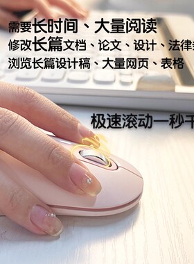 Cheerdots魔法滚轮鼠标无线鼠标办公人体工学极速滚动便携式迷你