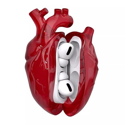 808fc心脏Airpodspro2苹果耳机壳液态硅胶airpods3保护套新款3代二代防摔耳机保护套防摔套适用4代2代原创