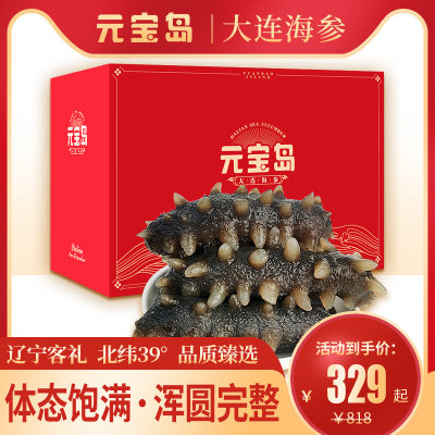 元宝即食海参大连500g10只鲜活