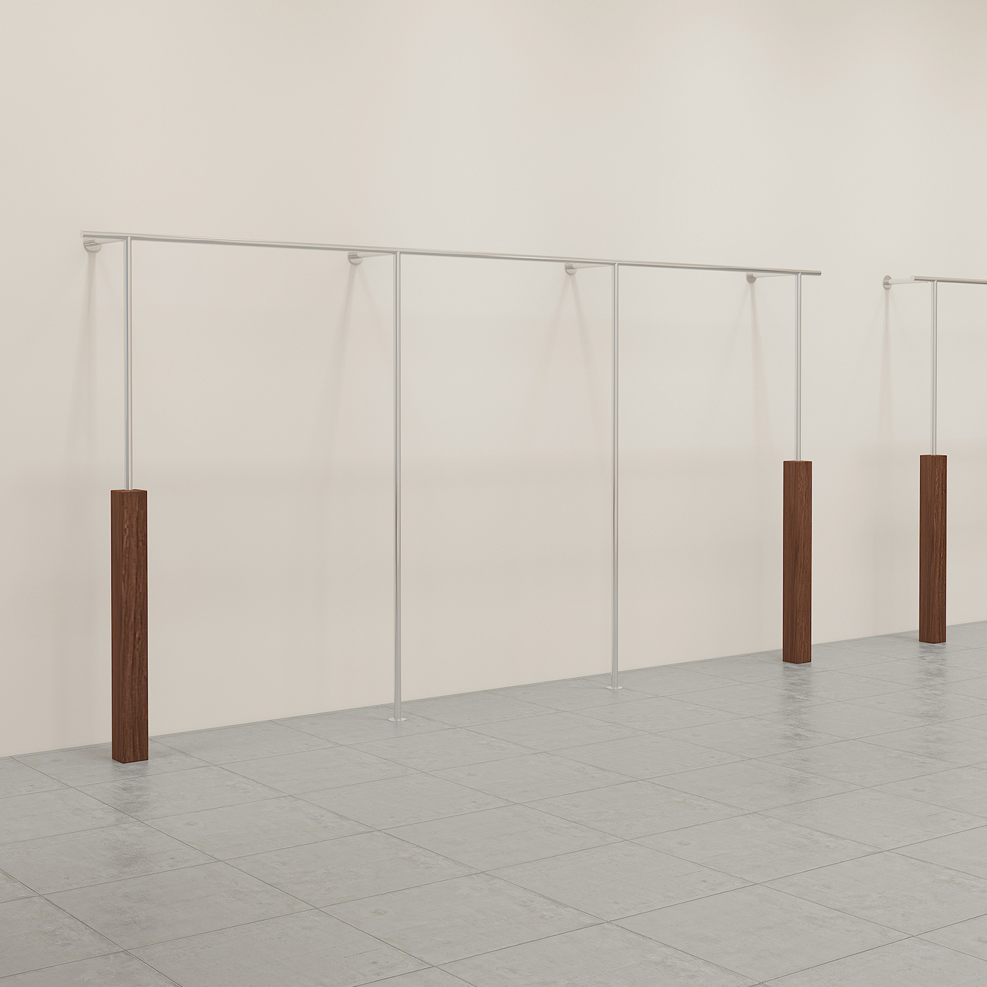 不锈钢拉丝仿木色服装展示架