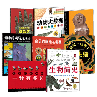 詹金斯科普绘本合集 8册 大猩猩的手有这么大 一秒有多长 动物大数据 爱心树