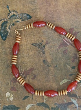 美国大都会博物馆天然玛瑙项链