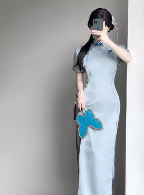 民国风平裁复古气质长款旗袍2025夏季新款新中式高级感年轻款少女