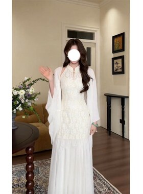 新中式立领无袖连衣裙2025夏季新款法式气质高级感轻奢长裙裙子女