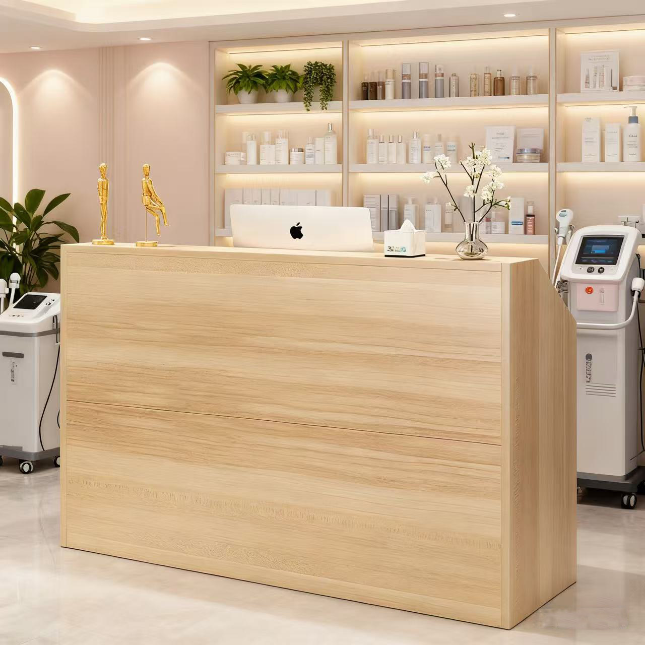 简易收银柜台柜台店铺小型前台接待台超市商用餐饮轻奢高级感吧台