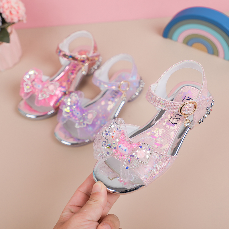 新品夏季新款爆款凉鞋休闲鞋公主鞋蝴蝶结休闲百搭软底鞋