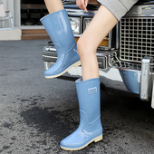 军登雨鞋 女成人轻便时尚 外穿高筒雨靴水靴防水鞋 2026新款 防滑胶鞋