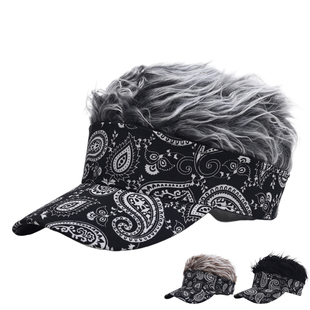 假发帽子腰果花棒球帽潮男女个性嘻哈街舞鸭舌帽脏辫帽街头搞怪