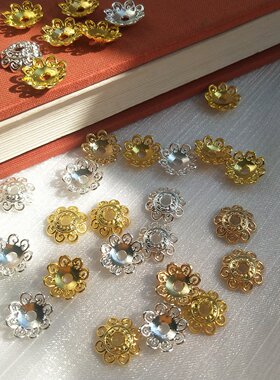 合金立体镂空花托底托