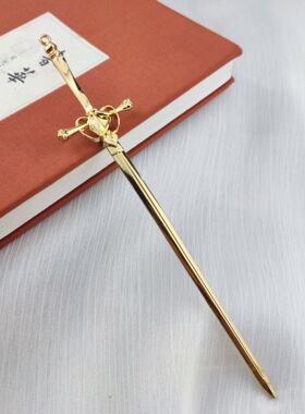 双面旗袍挽发剑簪合金发簪diy
